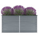 Vidaxl Planter surélevé 160x40x77 cm Gray en acier galvanisé