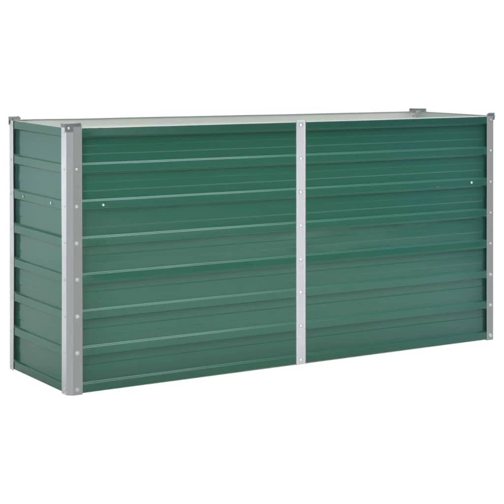 Vidaxl Planter surélevé 160x40x77 cm en acier galvanisé vert