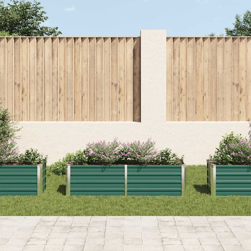 Vidaxl Planning Boîte relevée 160x40x45 cm en acier galvanisé vert