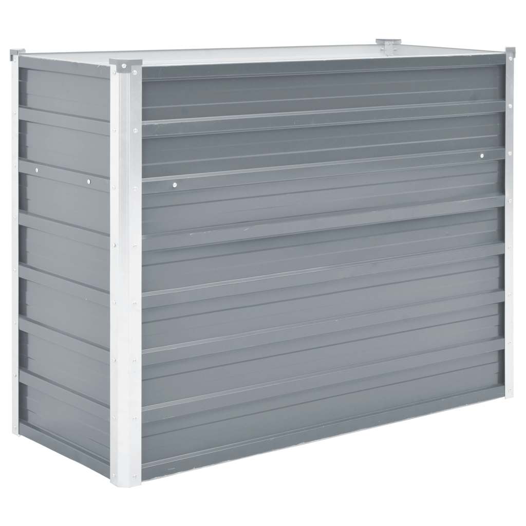 Vidaxl Planter surélevé 100x40x77 cm Gray en acier galvanisé