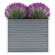 Vidaxl Planter surélevé 100x40x77 cm Gray en acier galvanisé