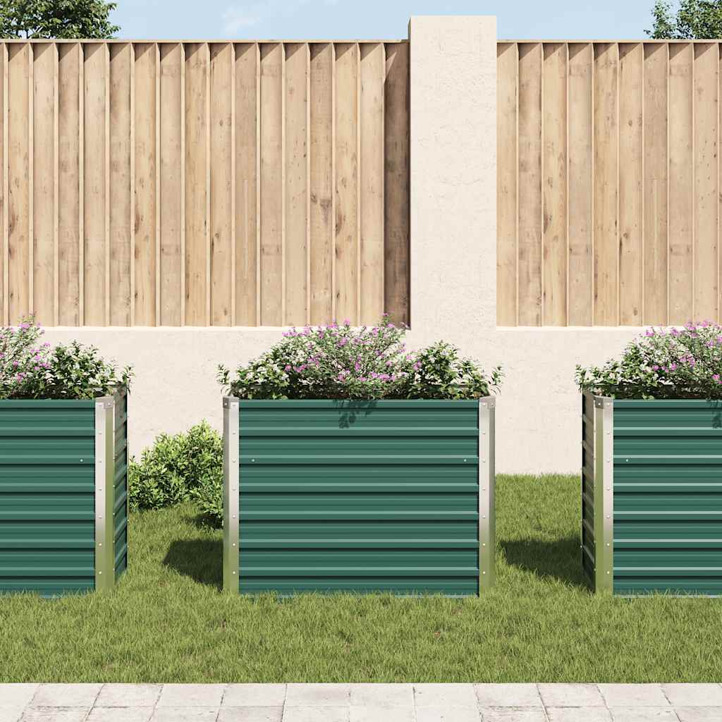 Vidaxl Planter insenté 100x40x77 cm en acier galvanisé vert