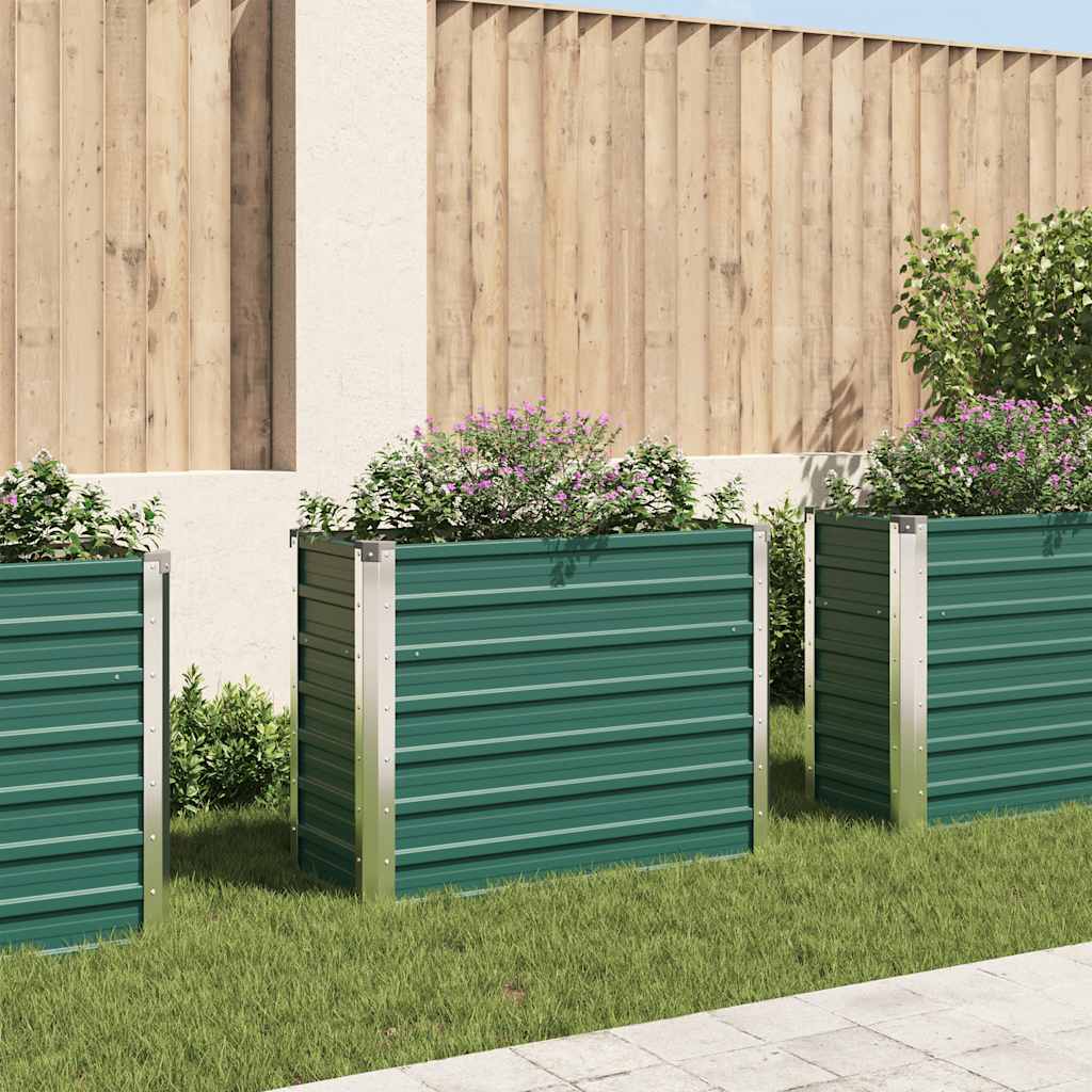 Vidaxl Planter insenté 100x40x77 cm en acier galvanisé vert