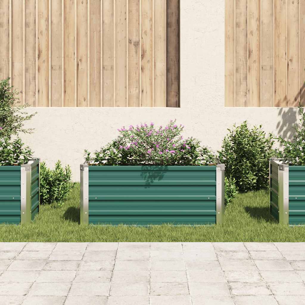 INSERT PLANTER VIDAXL 100X40X45 CM GALVANISÉ ACIER vert