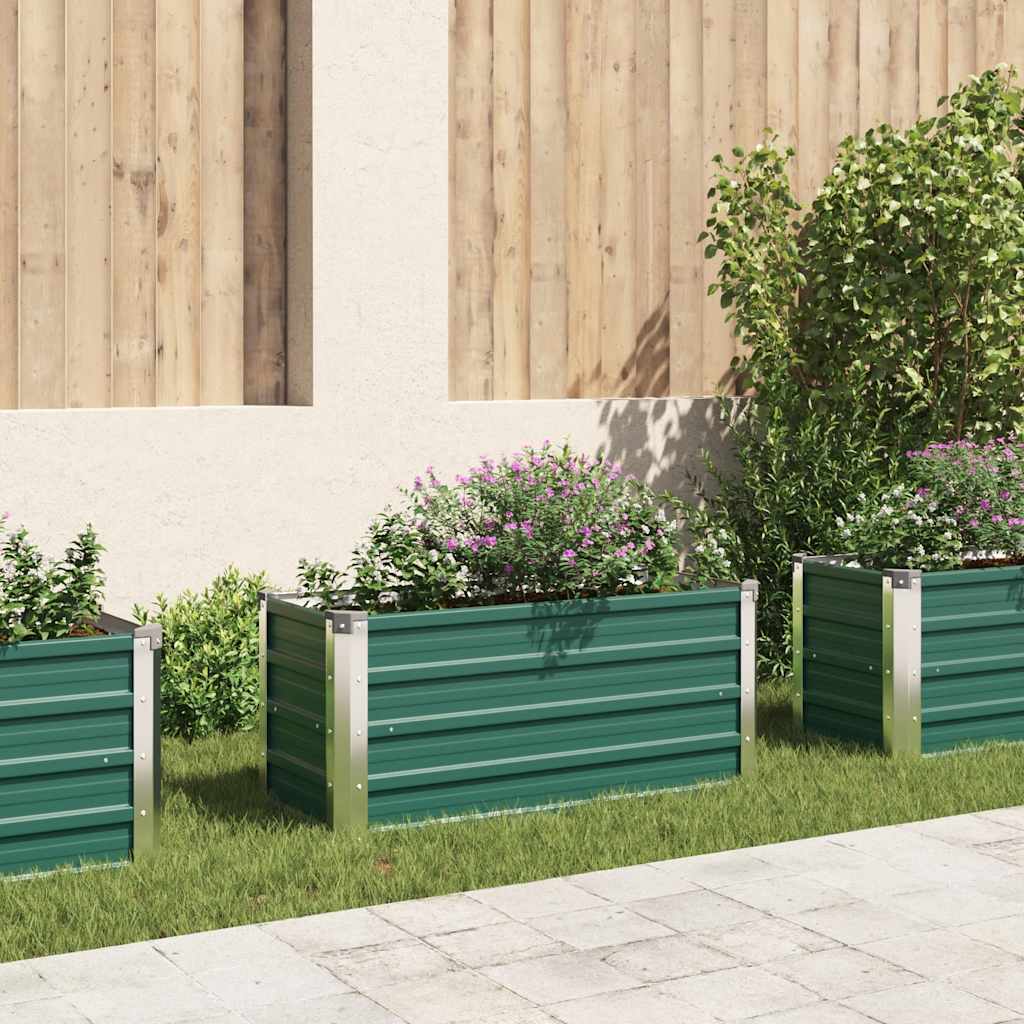 INSERT PLANTER VIDAXL 100X40X45 CM GALVANISÉ ACIER vert