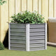 Vidaxl Planter surélevé 129x129x77 cm Gray en acier galvanisé