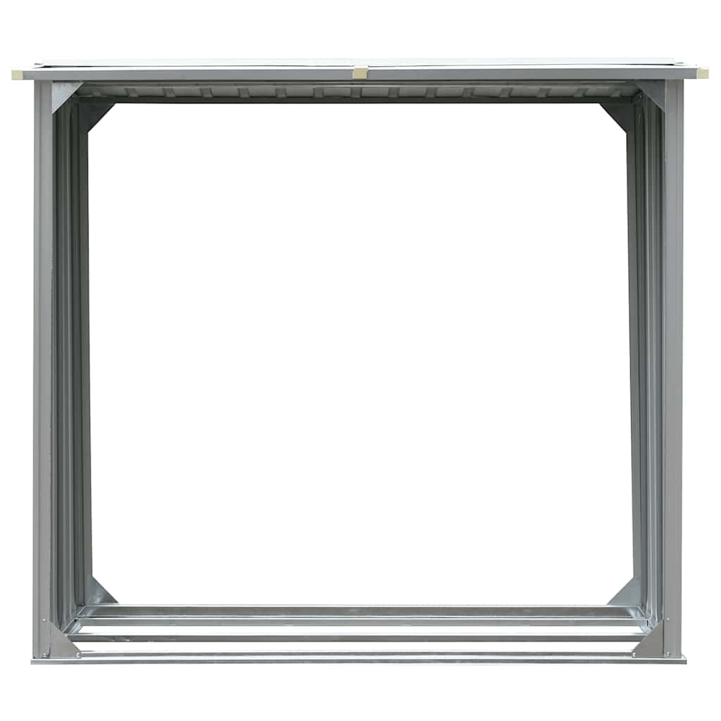 Vidaxl Hangar de bois de chauffage 172x91x154 cm Gray en acier galvanisé
