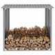 Vidaxl Hangar de bois de chauffage 172x91x154 cm Gray en acier galvanisé