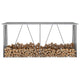 Vidaxl Sangar de bois de chauffage 330x84x152 cm Gray en acier galvanisé