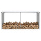 Vidaxl Sangar de bois de chauffage 330x92x153 cm Gray en acier galvanisé