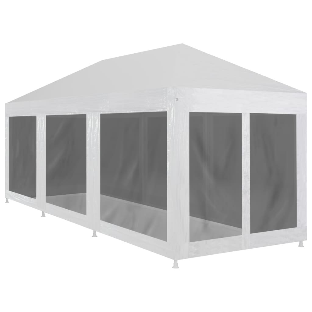 Tente de fête vidaxl avec 8 murs latéraux de maille 9x3 m