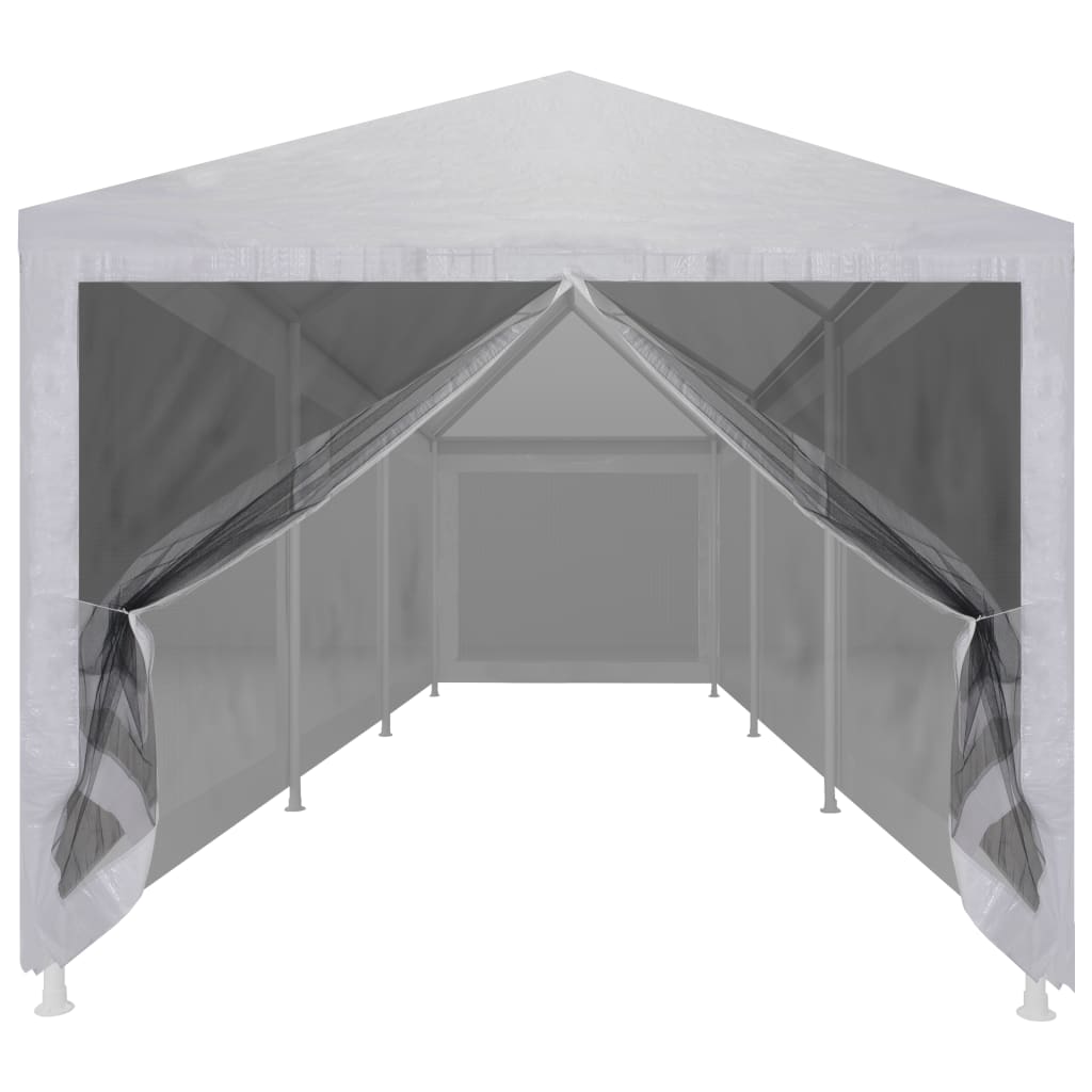 Tente de fête vidaxl avec 8 murs latéraux de maille 9x3 m