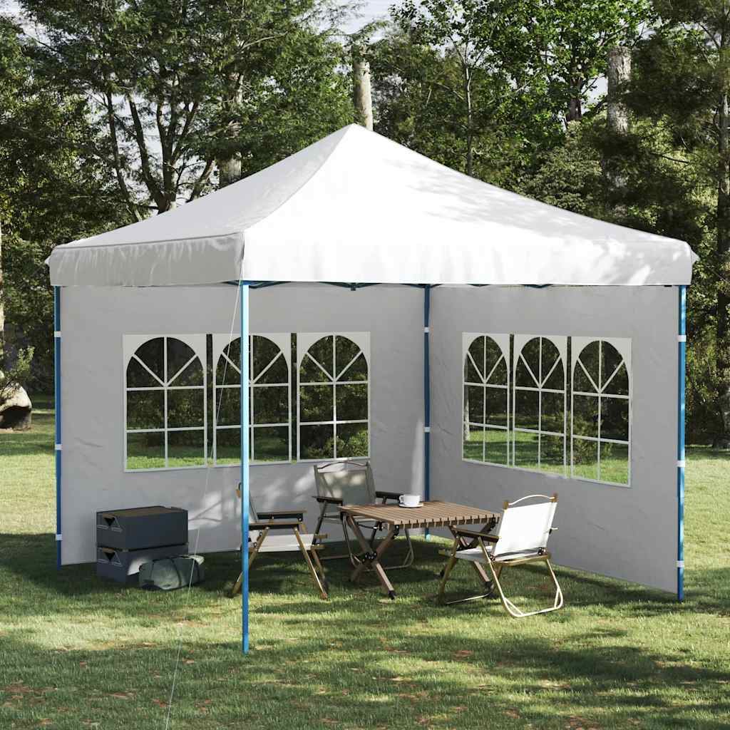 Murs de tente vidaxl avec fenêtre pe white 2 pcs