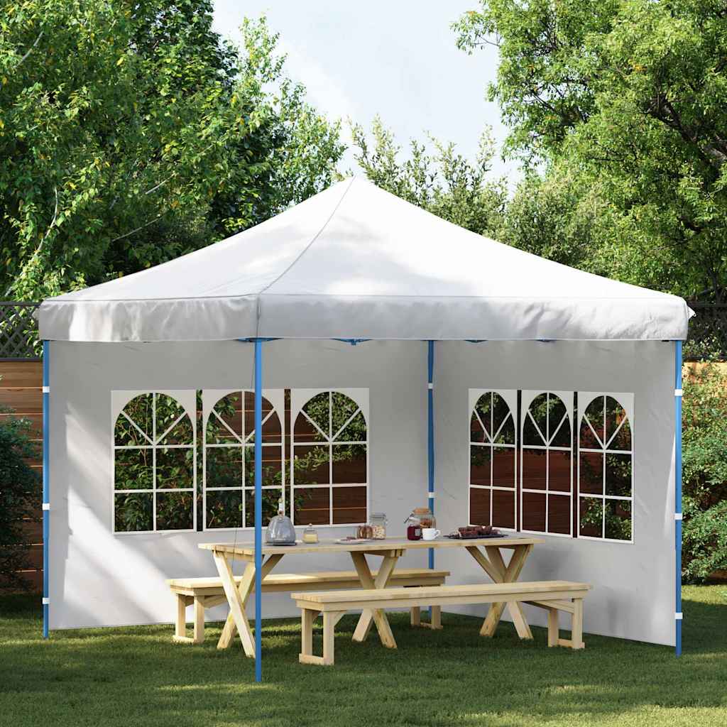 Murs de tente vidaxl avec fenêtre pe white 2 pcs