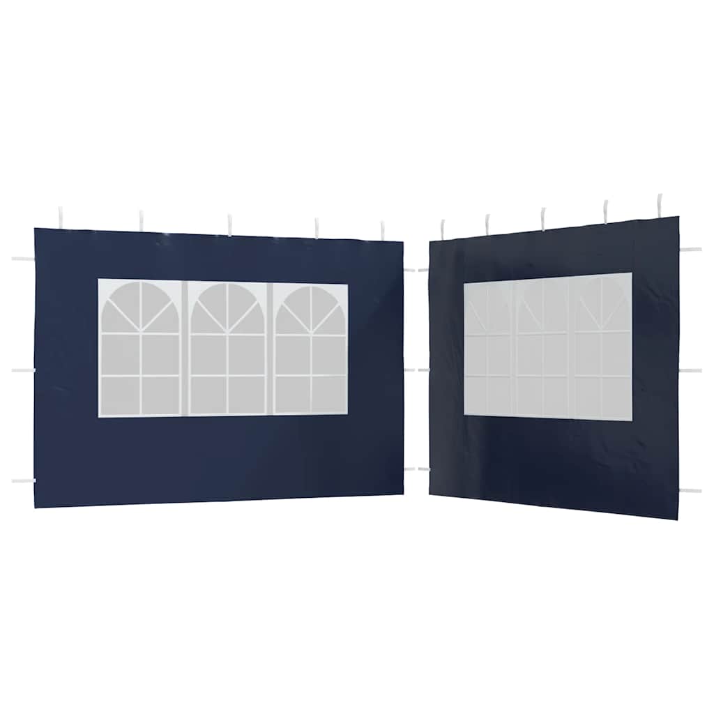 Murs de tente vidaxl avec fenêtre pe bleu 2 pcs