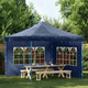 Murs de tente vidaxl avec fenêtre pe bleu 2 pcs
