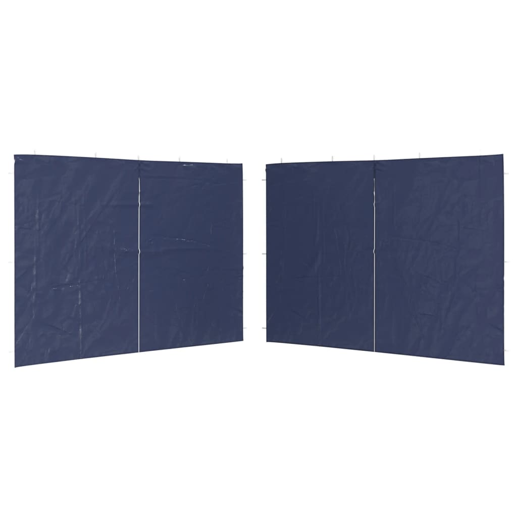 Murs de tente vidaxl avec zipper pe bleu 2 pcs
