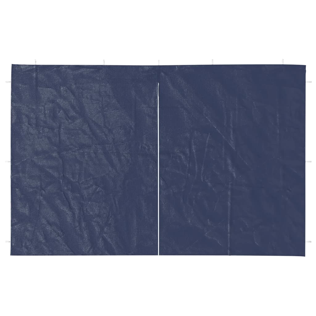 Murs de tente vidaxl avec zipper pe bleu 2 pcs