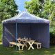 Murs de tente vidaxl avec zipper pe bleu 2 pcs