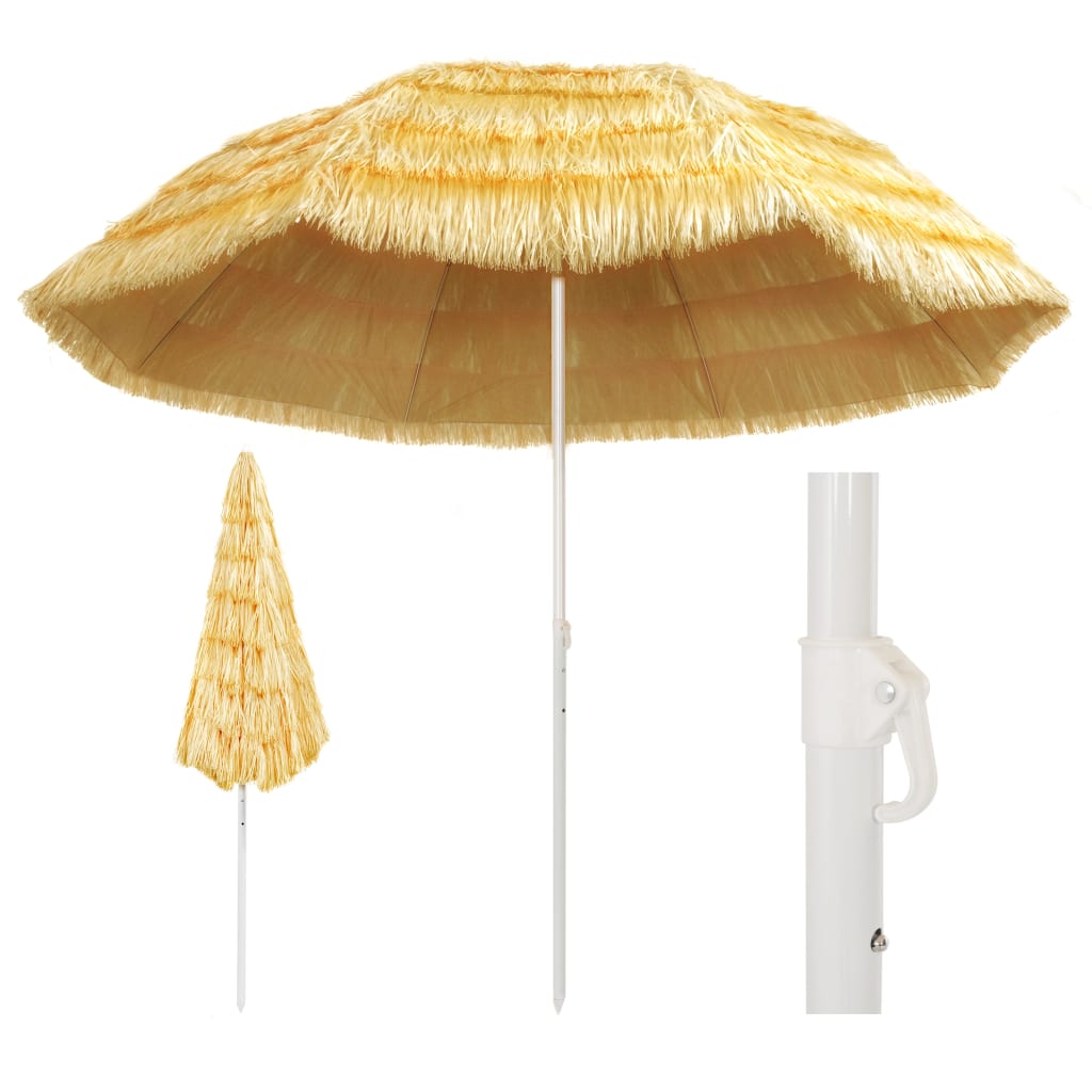 Vidaxx parasol de plage style hawaïen 300 cm naturel