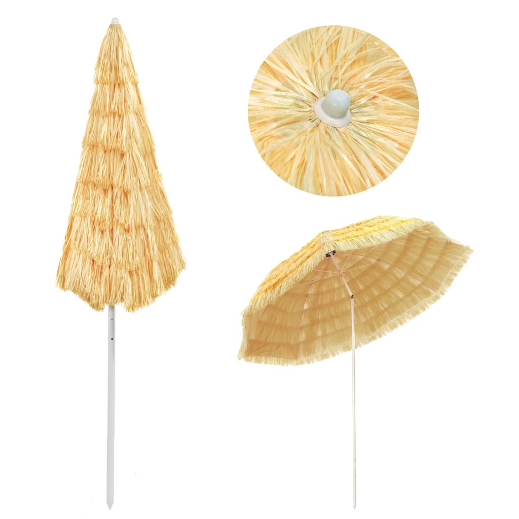 Vidaxx parasol de plage style hawaïen 300 cm naturel