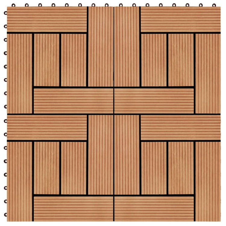 Vidaxl Terrace Tiles 30x30 cm 1 m² Couleur de teck HKC 11 STS