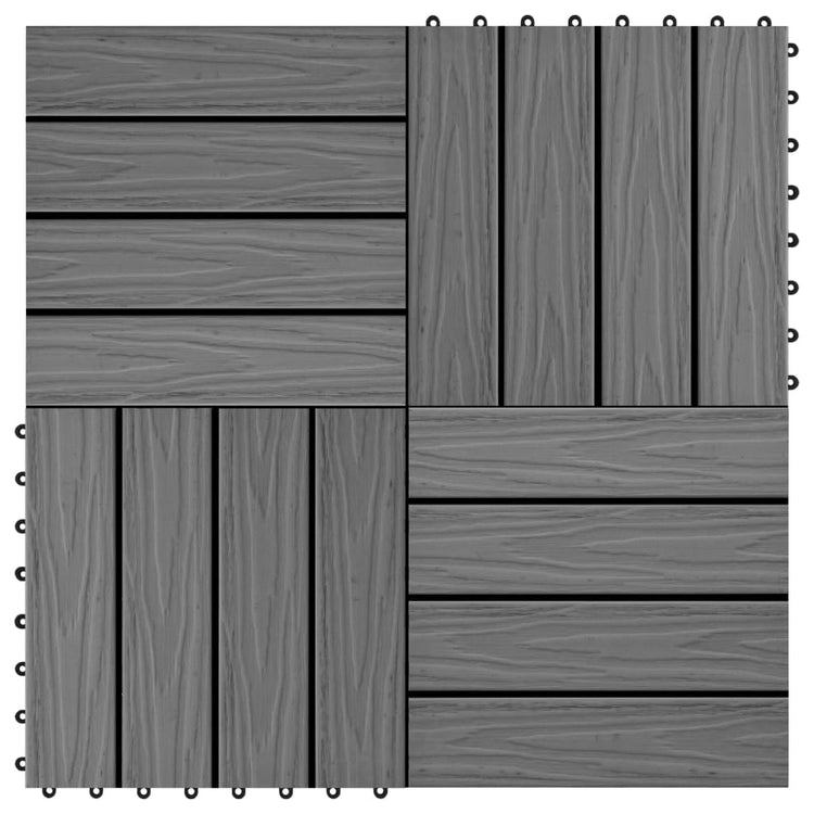 Vidaxl Terrace Tiles Relief profond 30x30 cm 1 m² HKC Gray 11 STS