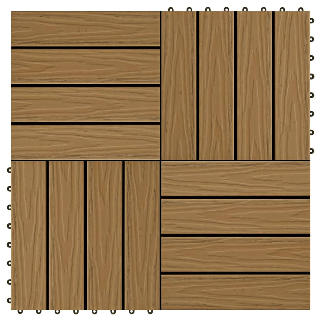 Vidaxl Terrace Tiles Relief profond 30x30 cm 1 m² HKC TEK COLOR 11 STS