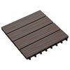 Vidaxl Terrace Tiles Relief profond 30x30 cm 1 m² HKC Brun foncé 11 STS