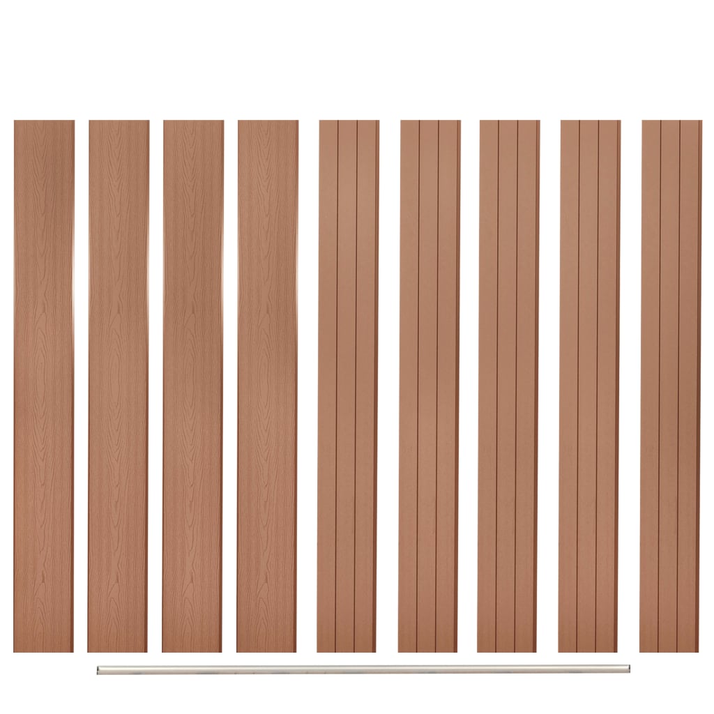 Cartes de clôture de remplacement Vidaxl 9 PCS 170 cm HKC Brown