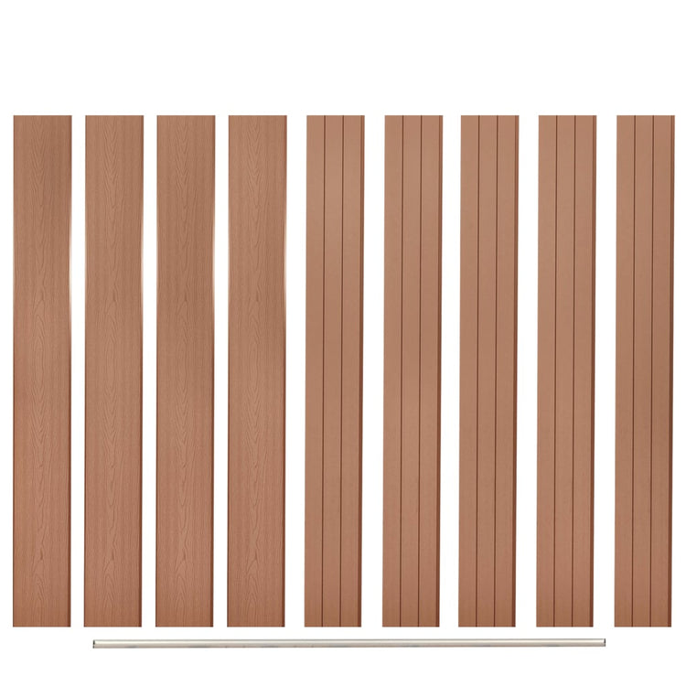 Cartes de clôture de remplacement Vidaxl 9 PCS 170 cm HKC Brown
