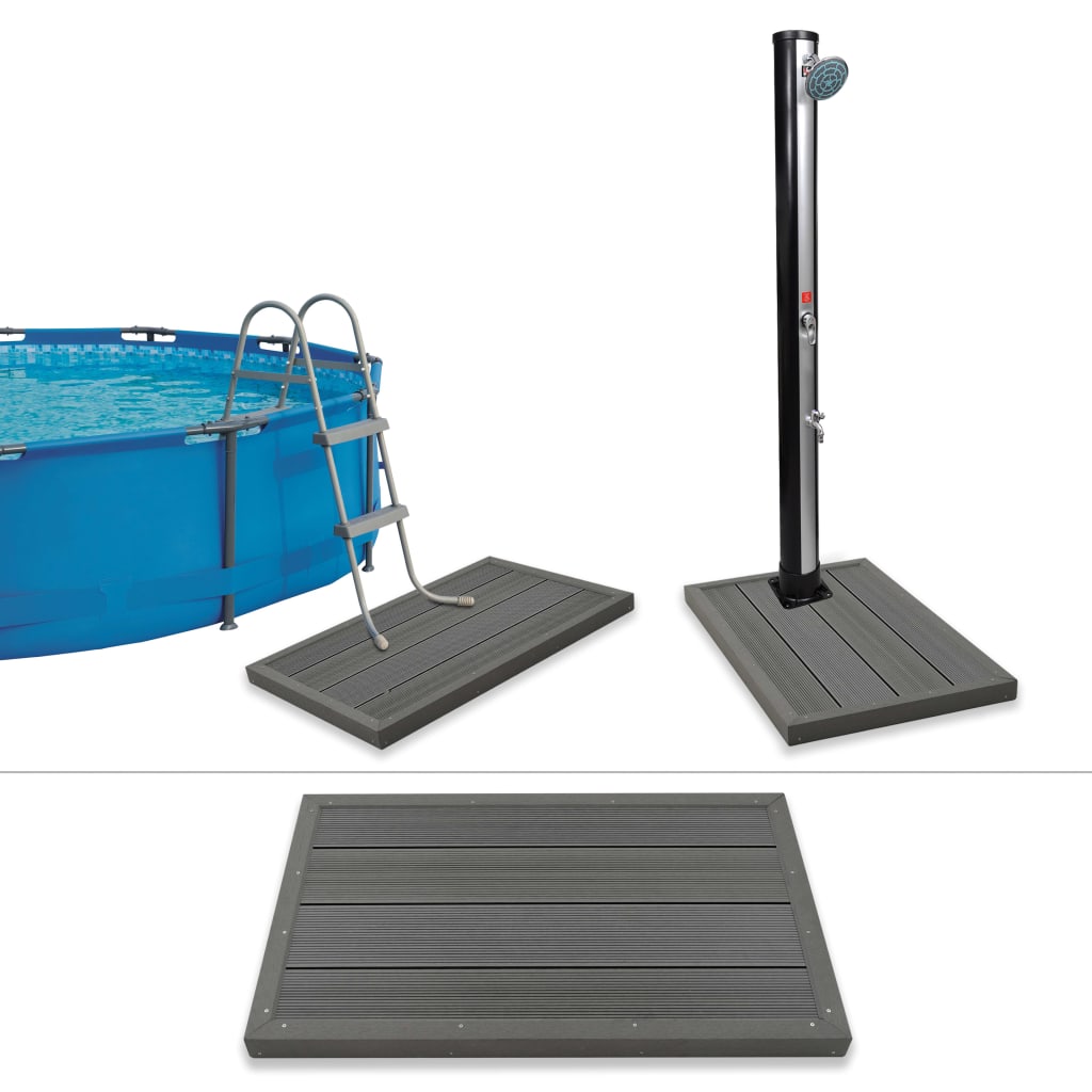 Élément de plancher Vidaxl pour solardouche ou échelle de piscine HKC