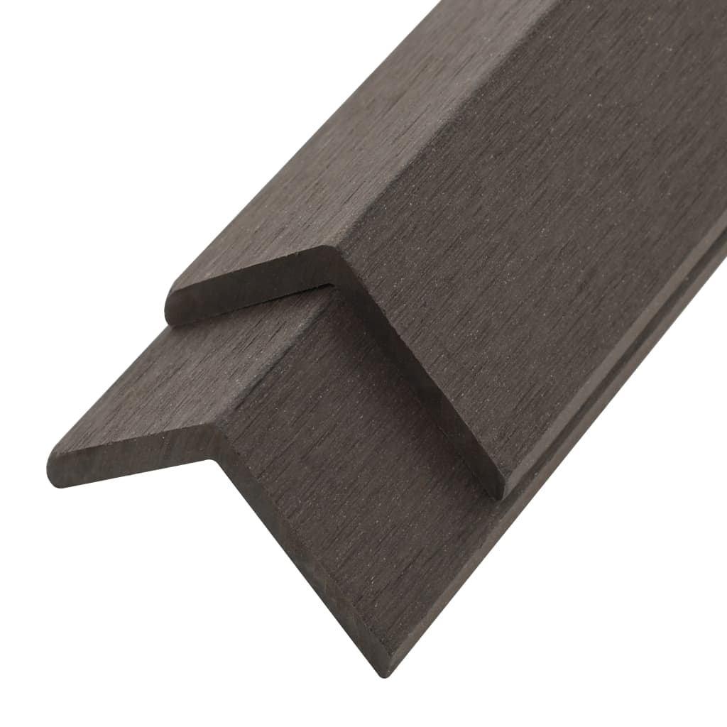 Vidaxl Terrace Corner Pintirage 5 PCS 170 cm HKC Brown foncé