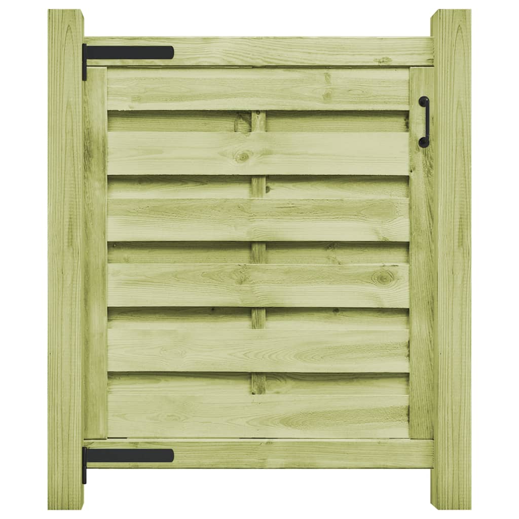 Vidaxl poort 100x100 cm vert imprégné de pin imprégné