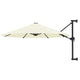 Parasol mural vidaxl avec poteau en métal 300 cm sable -colore