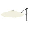 Parasol mural vidaxl avec poteau en métal 300 cm sable -colore