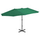 Vidaxl parasol avec poteau en aluminium 460x270 cm vert