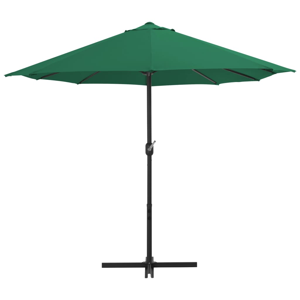Vidaxl parasol avec poteau en aluminium 460x270 cm vert