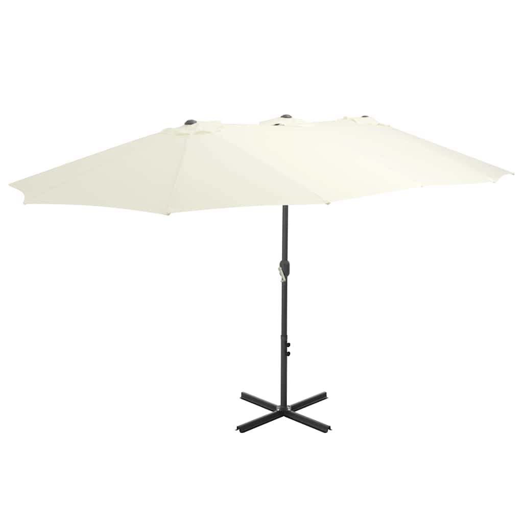 Parasol vidaxl avec poteau en aluminium 460x270 cm -colored