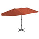 Vidaxl Parasol avec poteau en aluminium 460x270 cm terre cm