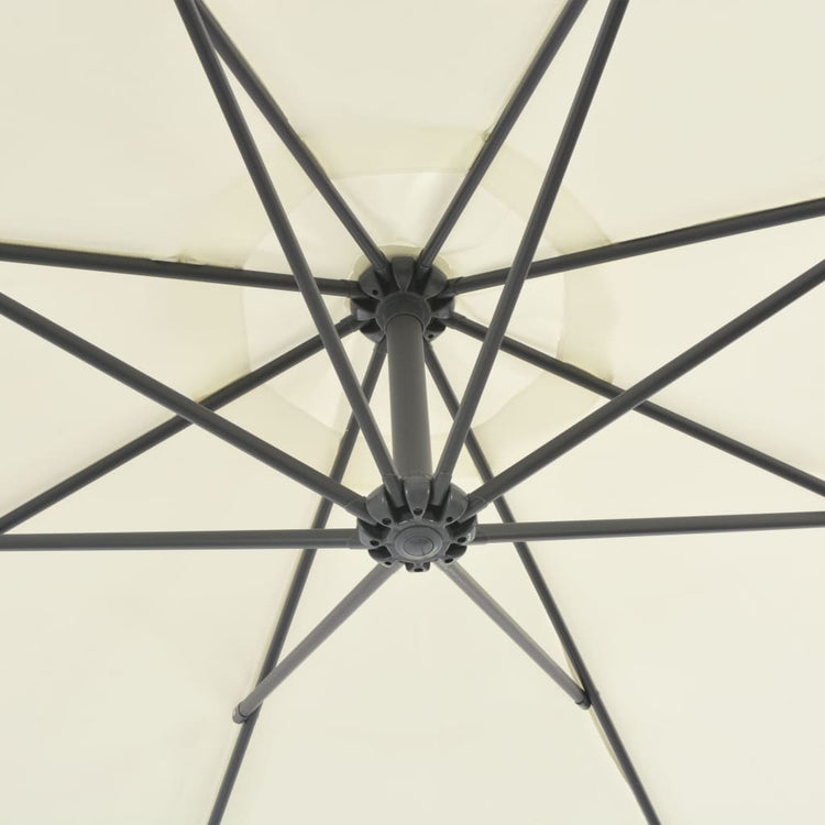 Vidaxl Parasol flottant avec poteau en acier 300 cm sable -colored