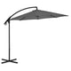 Vidaxl Parasol flottant avec poteau en acier 300 cm anthracite -colored