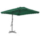 Vidaxl parasol avec poteau en acier 250x250 cm vert