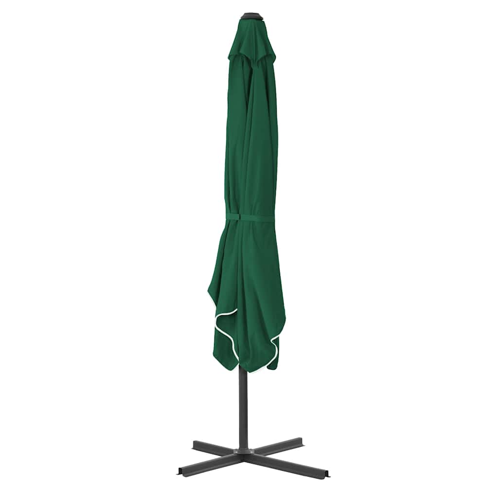 Vidaxl parasol avec poteau en acier 250x250 cm vert