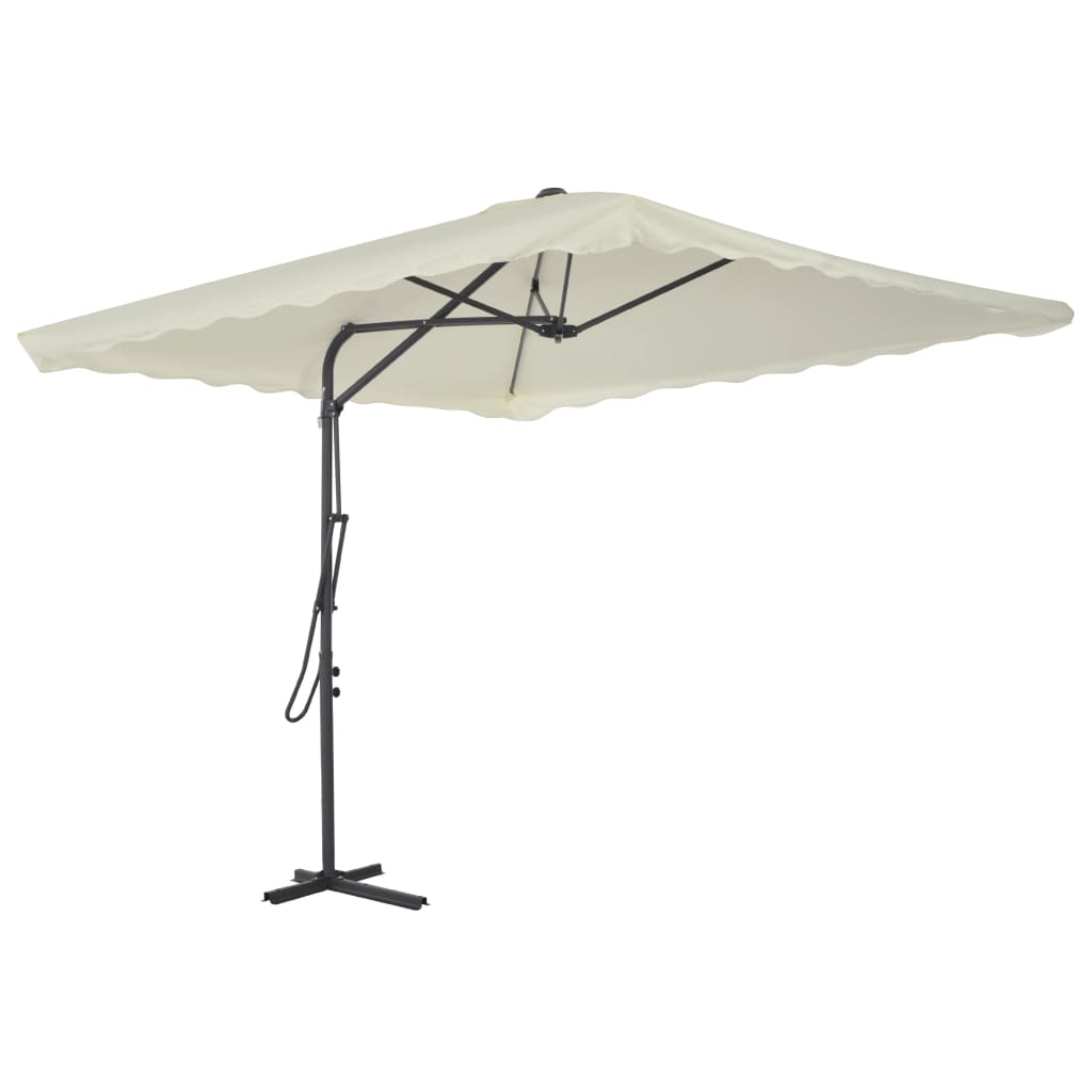 Parasol vidaxl avec poteau en acier 250x250 cm-colorant