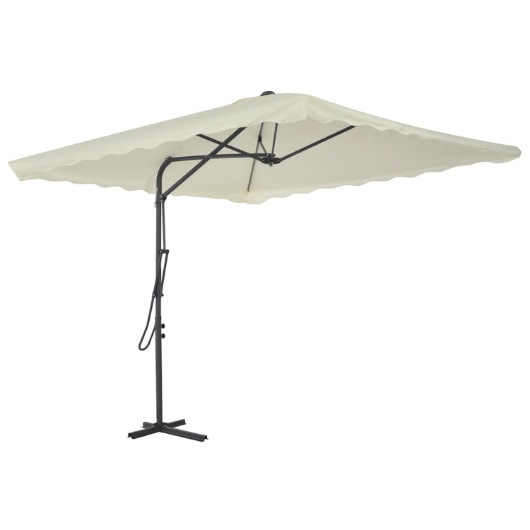 Parasol vidaxl avec poteau en acier 250x250 cm-colorant