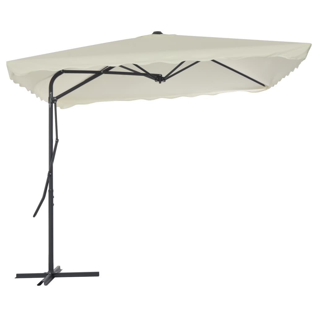 Parasol vidaxl avec poteau en acier 250x250 cm-colorant