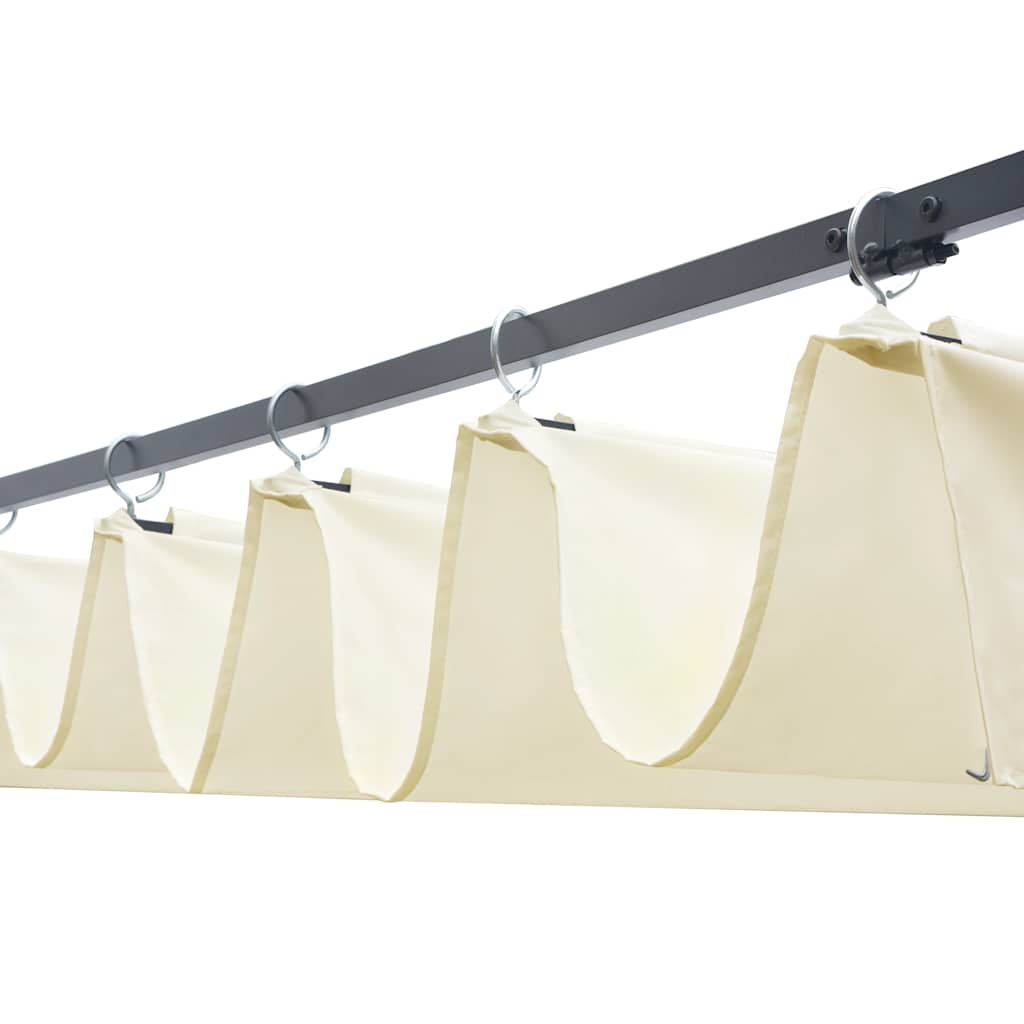 Arbor Vidaxl avec toit 300x300x200 cm Brun et crème en rotin et crème