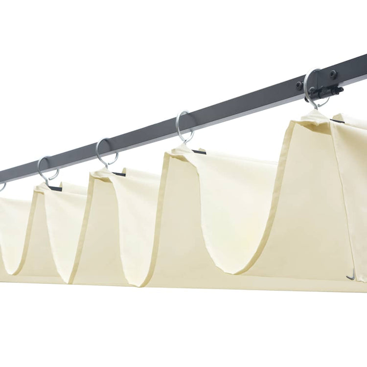 Arbor Vidaxl avec toit 300x300x200 cm Brun et crème en rotin et crème