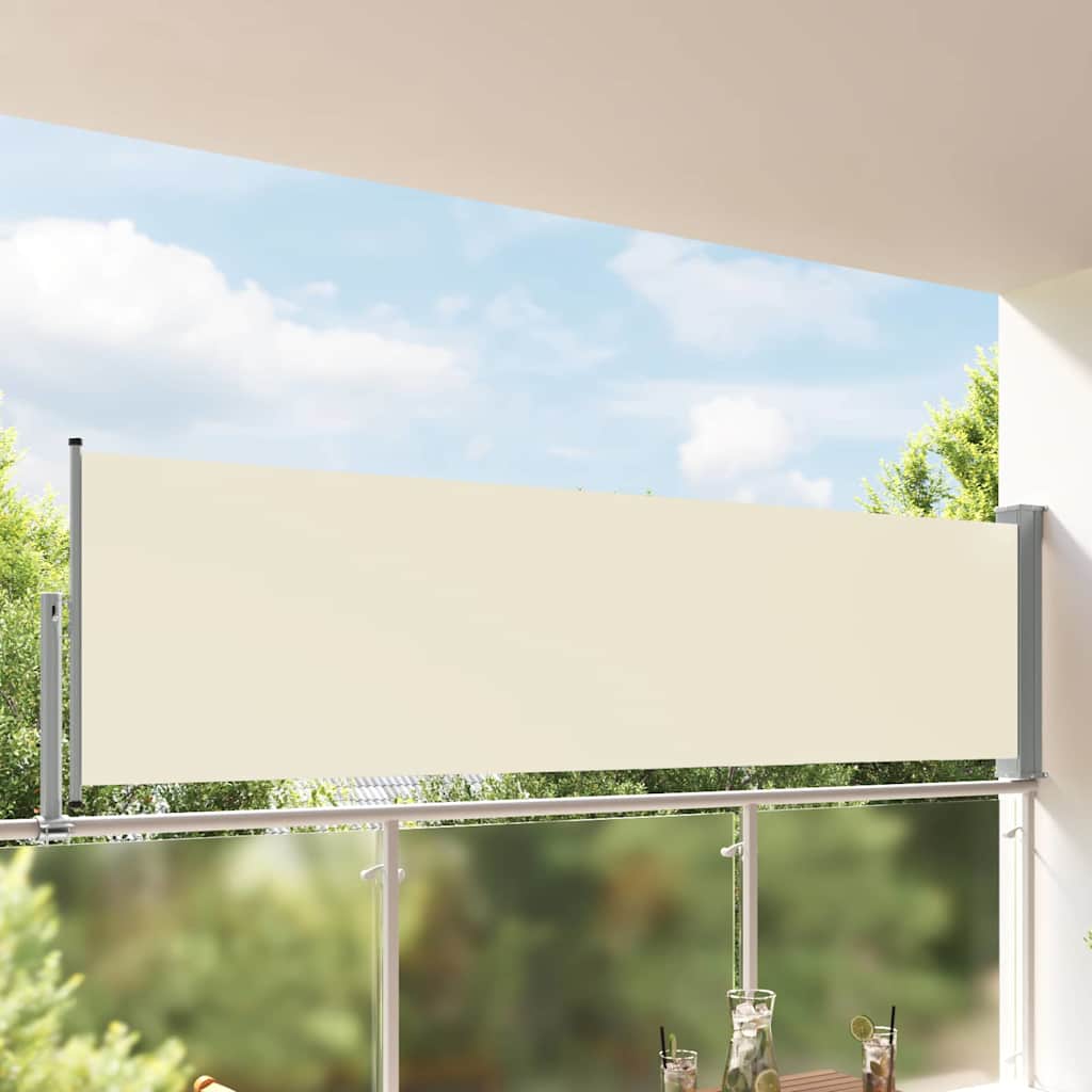 Écran de jardin vidaxl extensible 100x300 cm crème -colored
